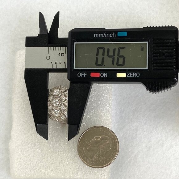 Sterling Silver 925 MEDA Multi Stone Round CZ Vintage Style Band Ring Sz 6.75 - Picture 14 of 16